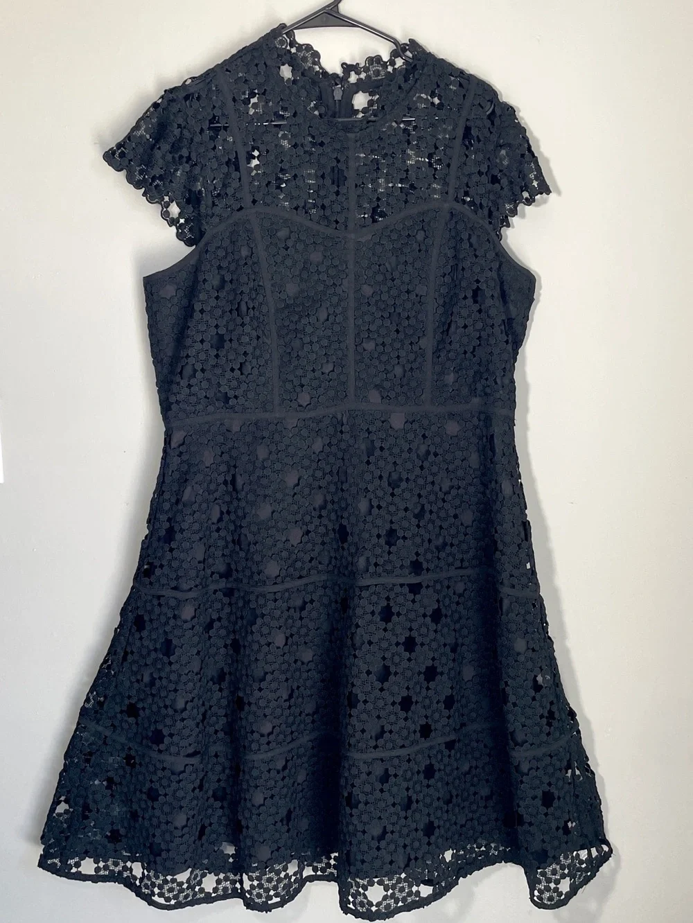 City Chic Black Lace Fit & Flare Dress Romantic Goth Chic - Picture 2 of 10